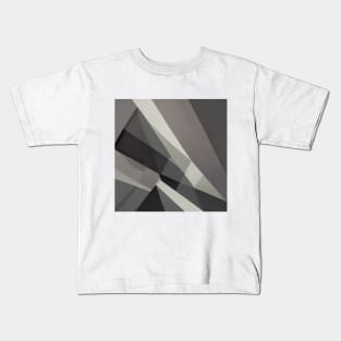 Classic Grey Geometric Pattern Kids T-Shirt